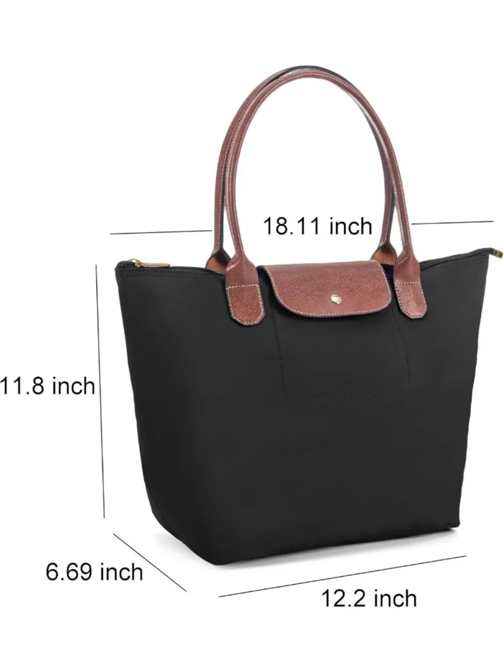Stylish Foldable Nylon Tote Bag for Women - Versatile Shoulder Hobo Handbag